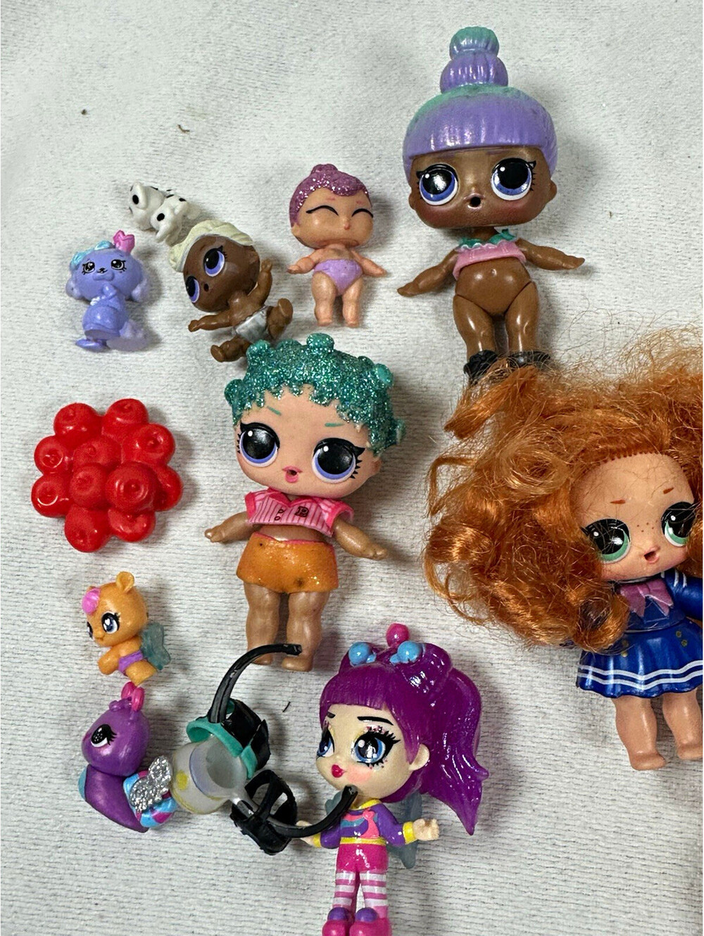 L.O.L. Surprise! 3in Mini Girl Dolls Mixed Lot w/ Pets & Accessories No Box